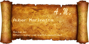 Auber Marinetta névjegykártya